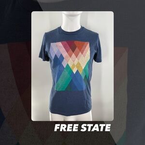 EUC Free State Geometric Mountain Graphic Tee